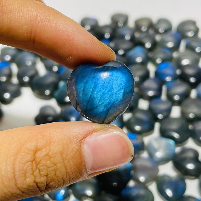 86 Pieces High Quality Mini Labradorite Heart DIY Pendant