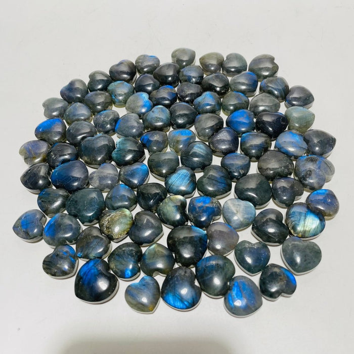 86 Pieces High Quality Mini Labradorite Heart DIY Pendant