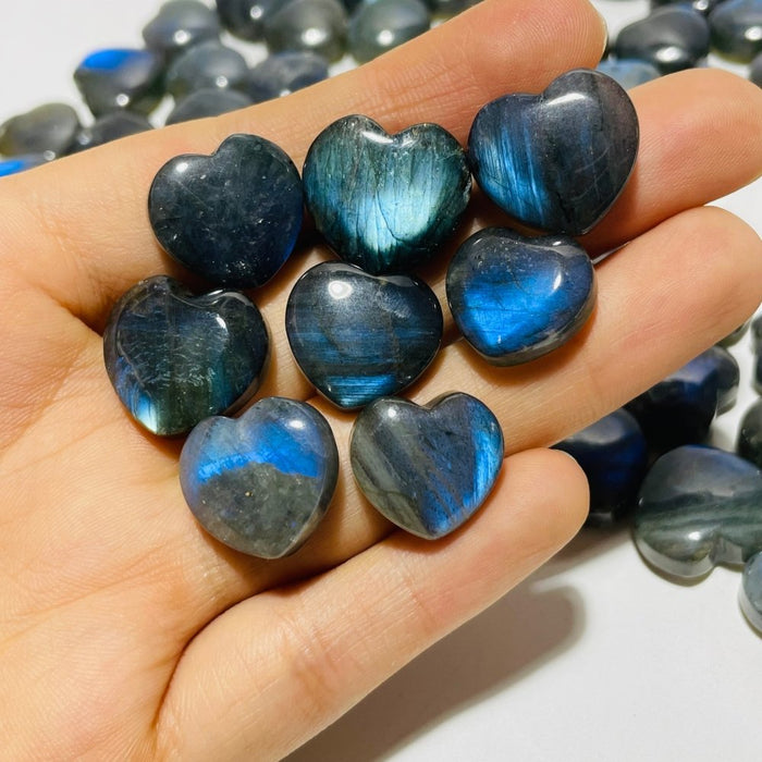 86 Pieces High Quality Mini Labradorite Heart DIY Pendant