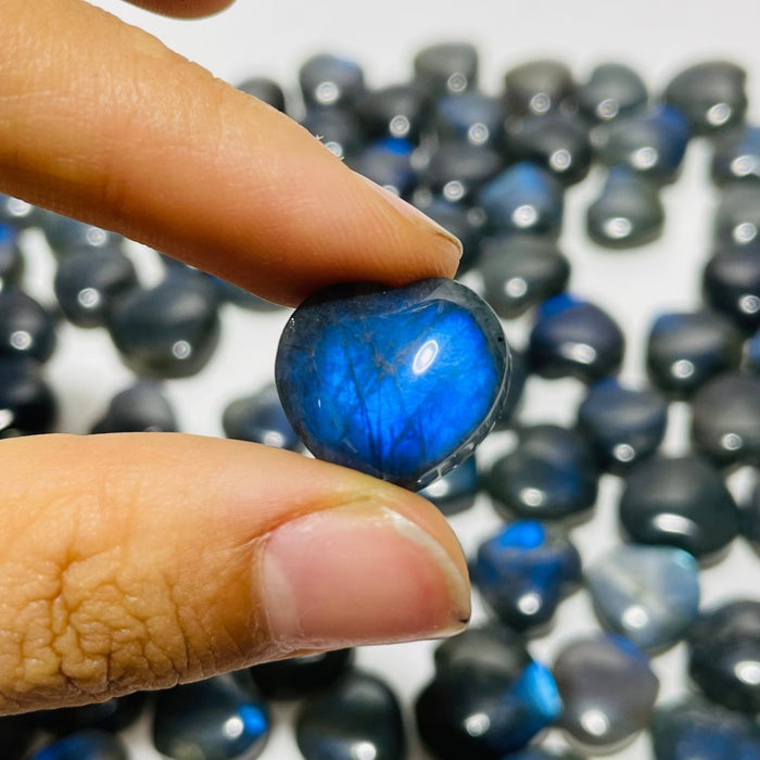 86 Pieces High Quality Mini Labradorite Heart DIY Pendant