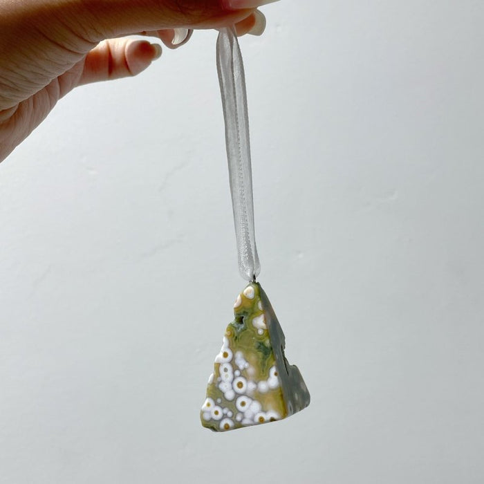 8th Vein Ocean Jasper Christmas Hanging Decoration Car Charm Wholesale