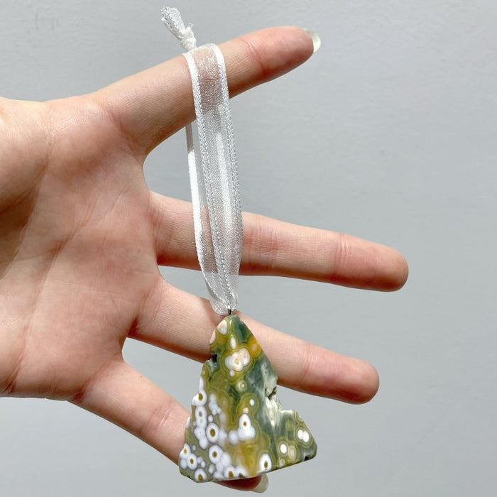 8th Vein Ocean Jasper Christmas Hanging Decoration Car Charm Wholesale