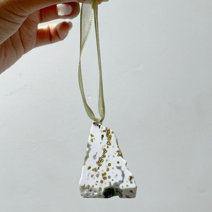 8th Vein Ocean Jasper Christmas Hanging Decoration Car Charm Wholesale