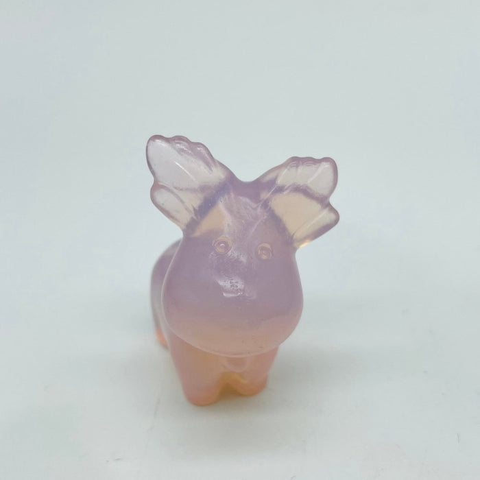 8Types Christmas Moose Carving Crystal Wholesale Lepidolite Pyrite