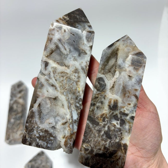 9 Pieces Beautiful Large Geode Sphalerite Four-Sided Tower
