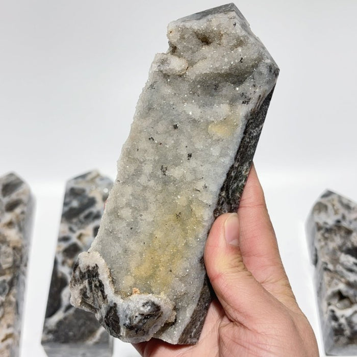9 Pieces Beautiful Large Geode Sphalerite Four-Sided Tower