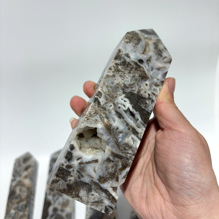 9 Pieces Beautiful Large Geode Sphalerite Four-Sided Tower