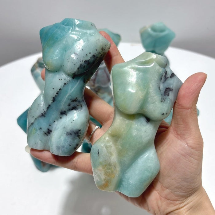 9 Pieces Caribbean Calcite Goddess Carving