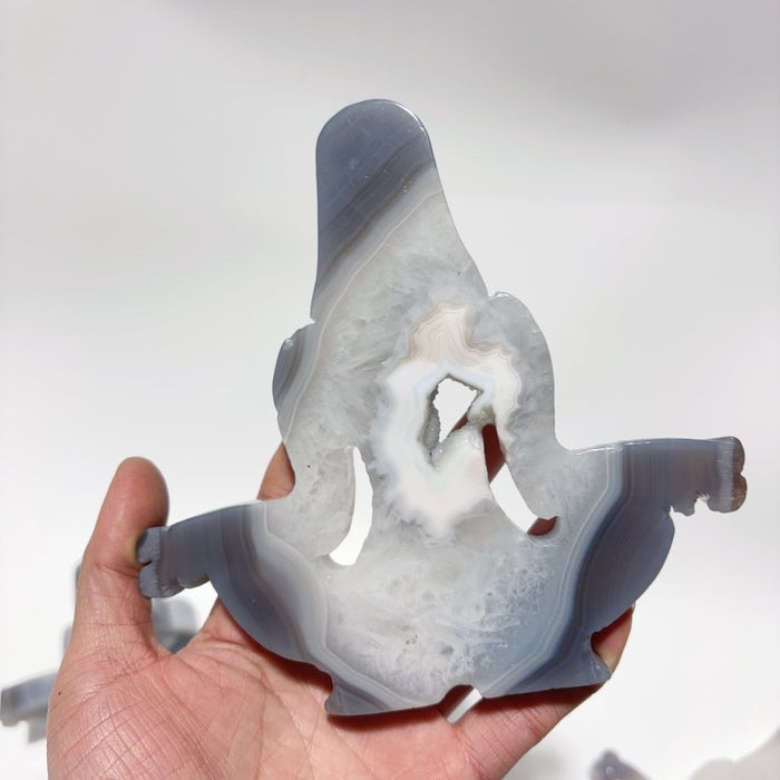 9 Pieces Large Geode Agate Mother Earth Carving