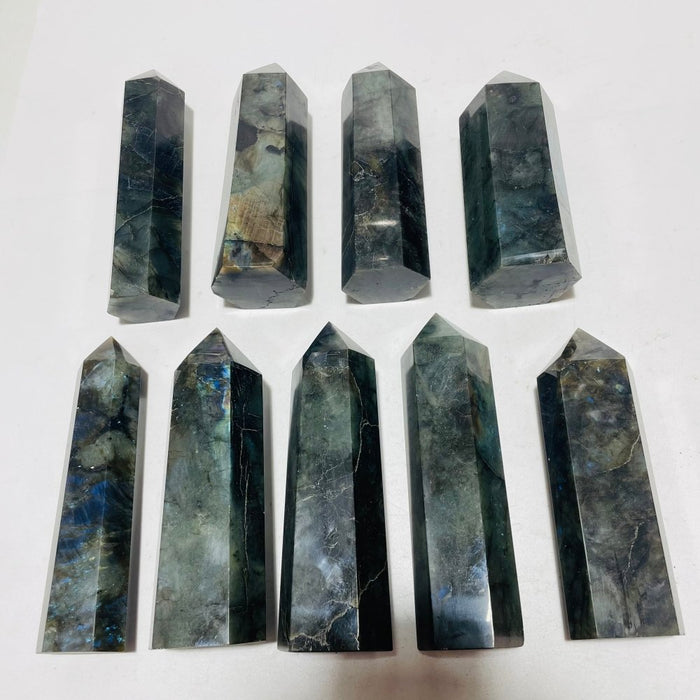 9 Pieces Large Labradorite Tower Point Clearance