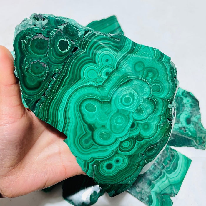 9 Pieces Large Polished Malachite Slab