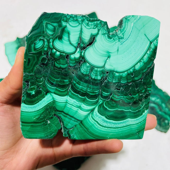 9 Pieces Large Polished Malachite Slab