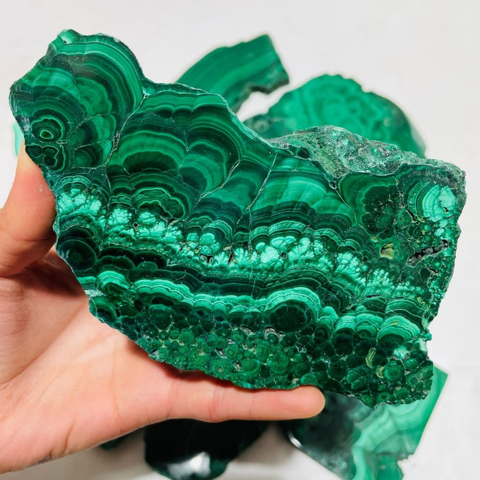 9 Pieces Large Polished Malachite Slab