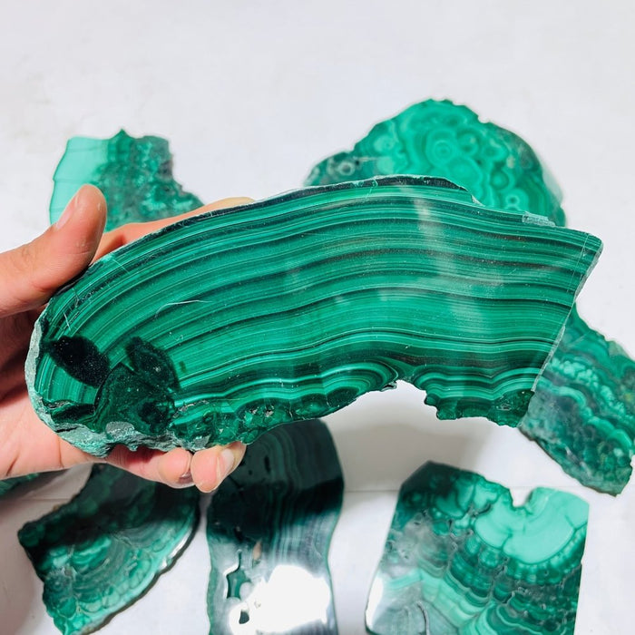 9 Pieces Large Polished Malachite Slab