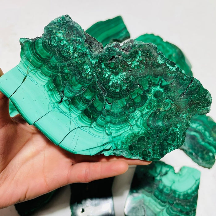 9 Pieces Large Polished Malachite Slab