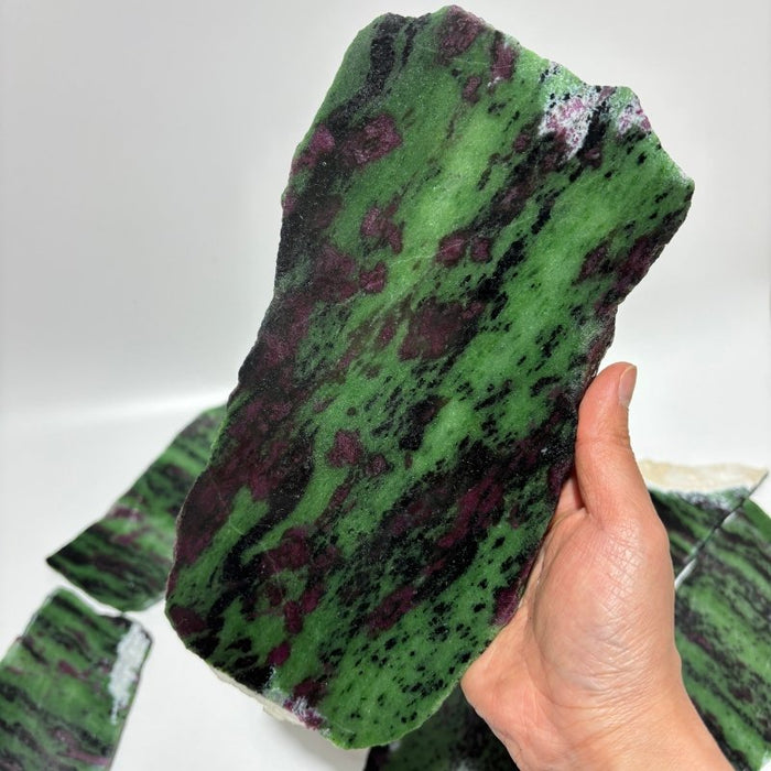 9 Pieces Large Ruby Zoisite Crystal Slab