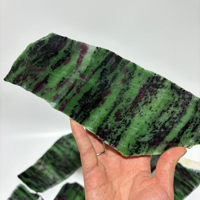 9 Pieces Large Ruby Zoisite Crystal Slab
