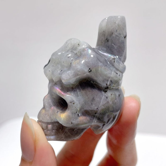 9 Types Crystal Skull With Hand Carving Wholesale Pink Opal Obsidian