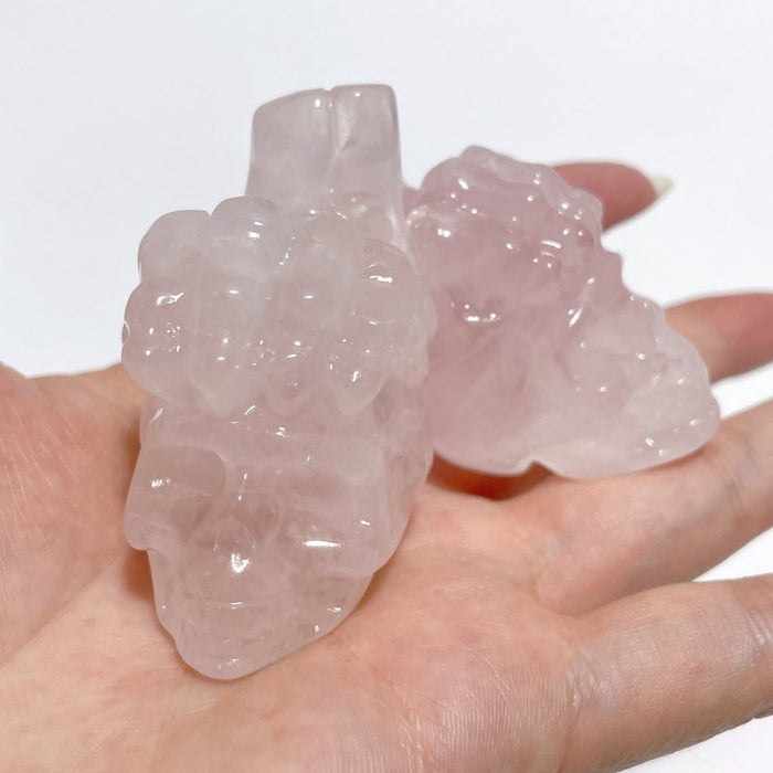 9 Types Crystal Skull With Hand Carving Wholesale Pink Opal Obsidian
