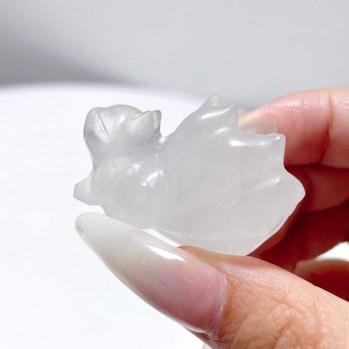9 Types Nine-Tailed Fox Carving Wholesale Pink Opal Yooperlite