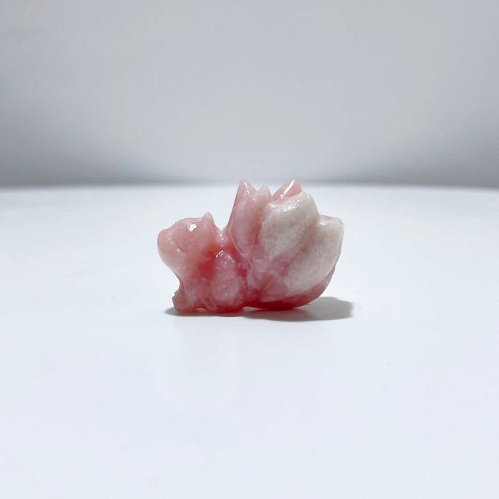 9 Types Nine-Tailed Fox Carving Wholesale Pink Opal Yooperlite