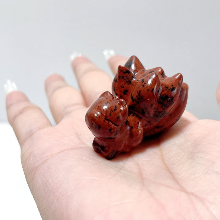 9 Types Nine-Tailed Fox Carving Wholesale Pink Opal Yooperlite