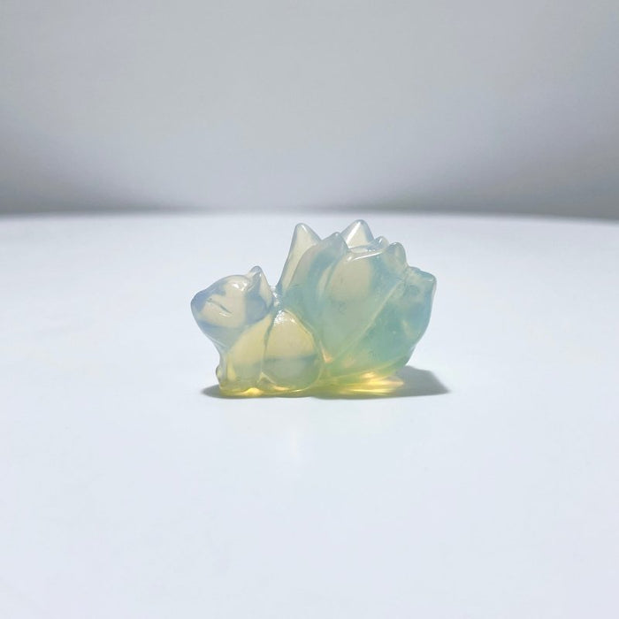 9 Types Nine-Tailed Fox Carving Wholesale Pink Opal Yooperlite