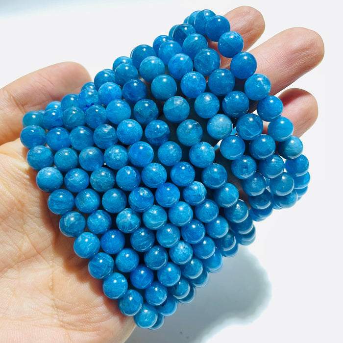 0.27in(7mm)High Quality Blue Apatite Bracelet Wholesale