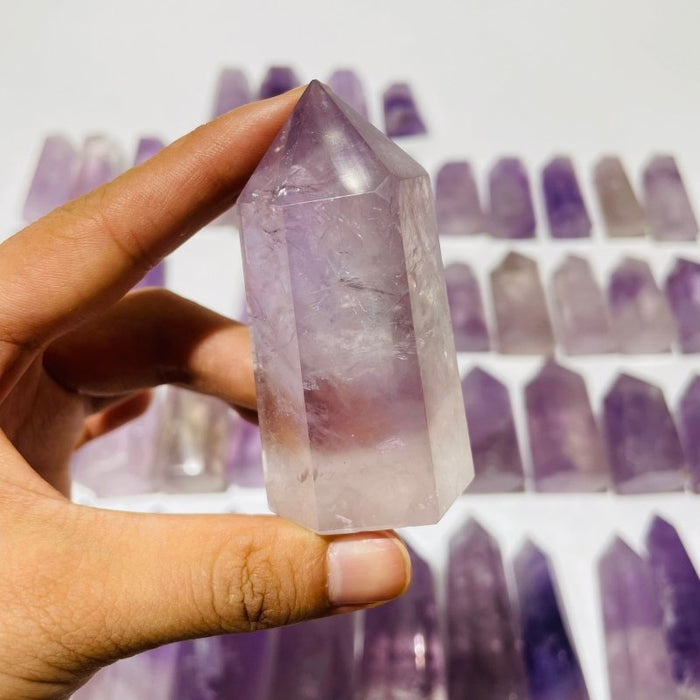 52 Pieces Fat Light Purple Lavender Amethyst Points