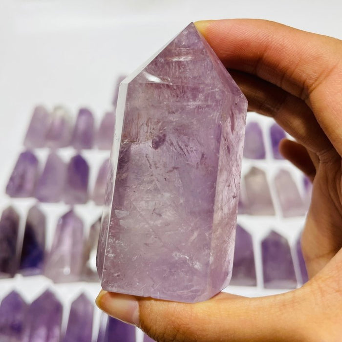 52 Pieces Fat Light Purple Lavender Amethyst Points