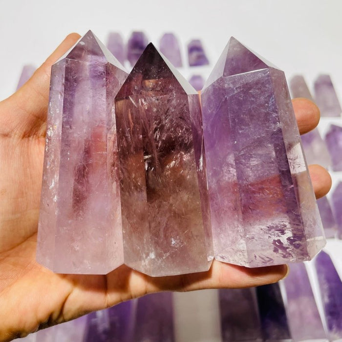 52 Pieces Fat Light Purple Lavender Amethyst Points