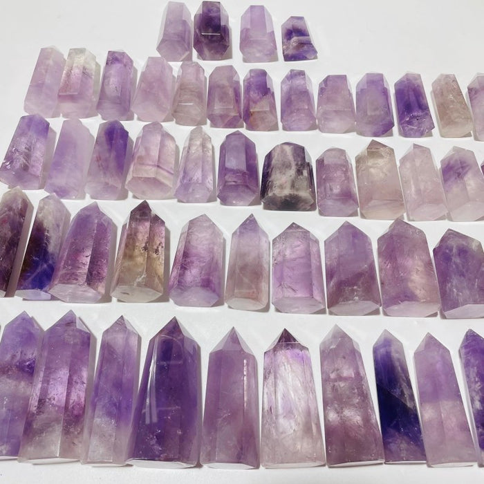 52 Pieces Fat Light Purple Lavender Amethyst Points
