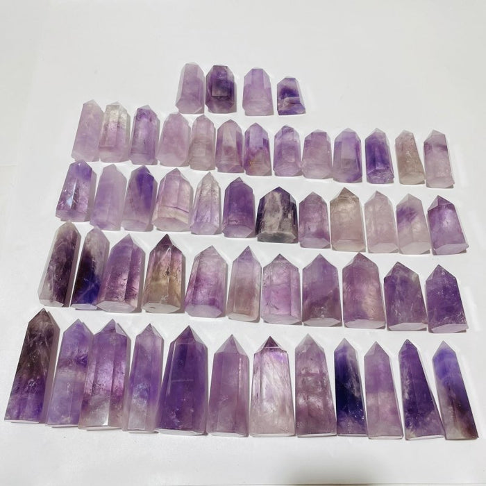 52 Pieces Fat Light Purple Lavender Amethyst Points