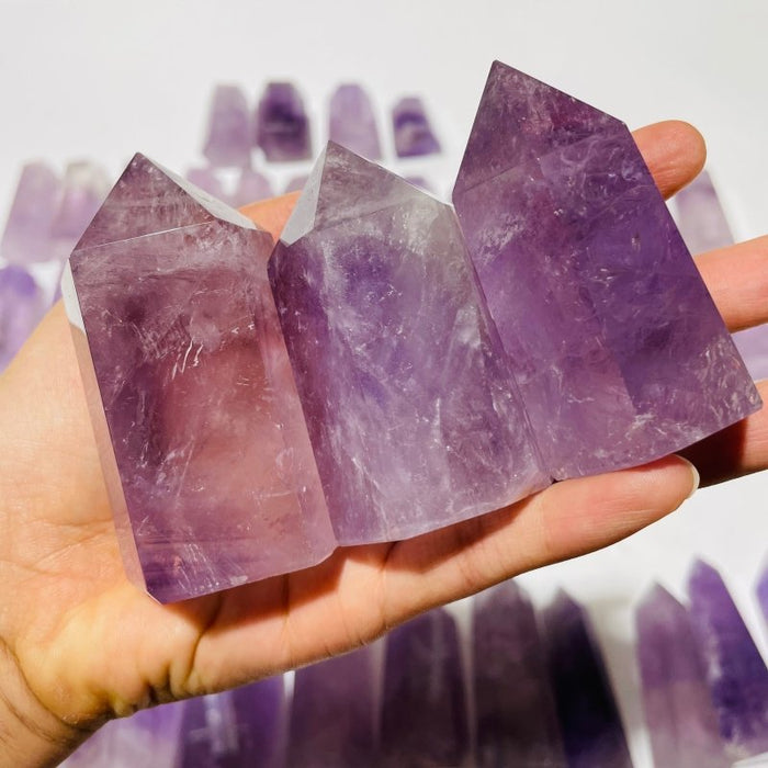52 Pieces Fat Light Purple Lavender Amethyst Points