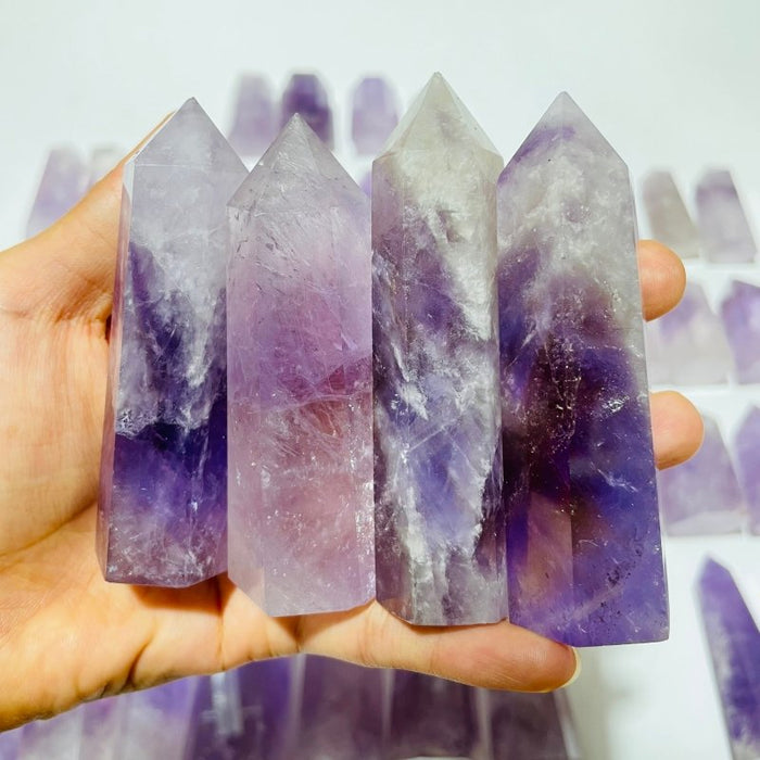 52 Pieces Fat Light Purple Lavender Amethyst Points