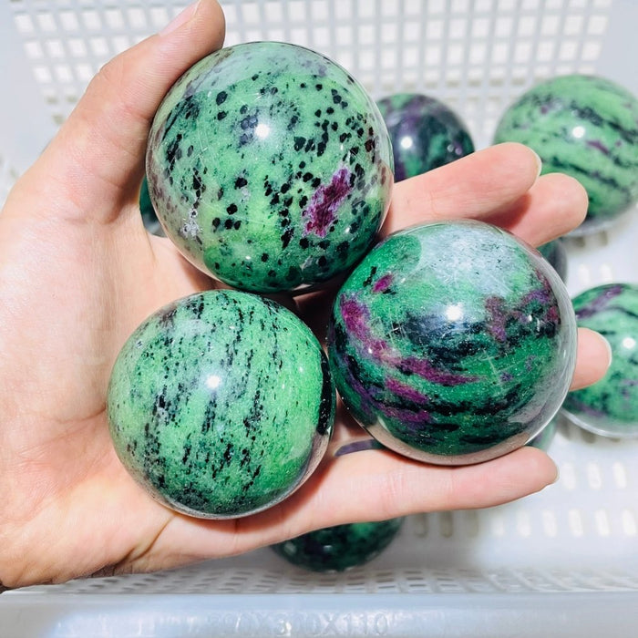15 Pieces Beautiful Ruby Zoisite Spheres