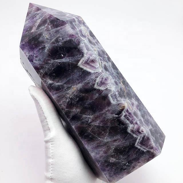 High Quality Large Amethyst Chevron Tower Wholesale