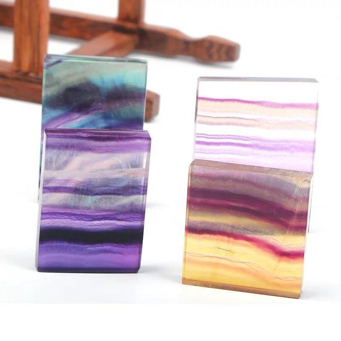 High Quality Rainbow Colourful Fluorite Cuboid