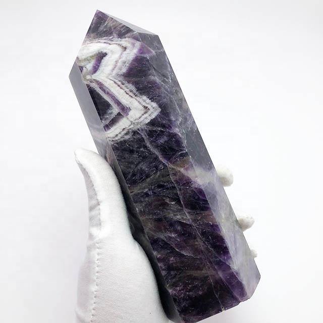 High Quality Large Amethyst Chevron Tower Wholesale