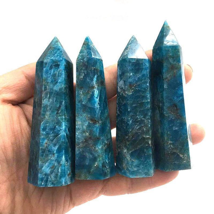 Blue Apatite Crystal Point Tower Wholesale