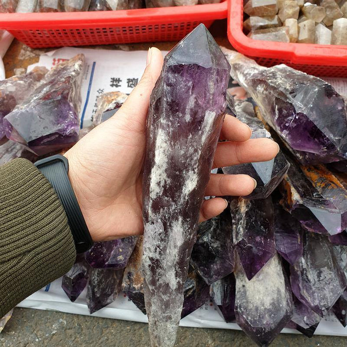 Raw Amethyst Point Wand Specimen Wholesale