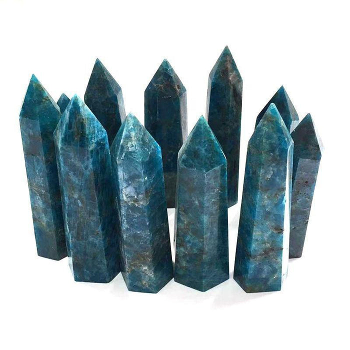 Blue Apatite Crystal Point Tower Wholesale