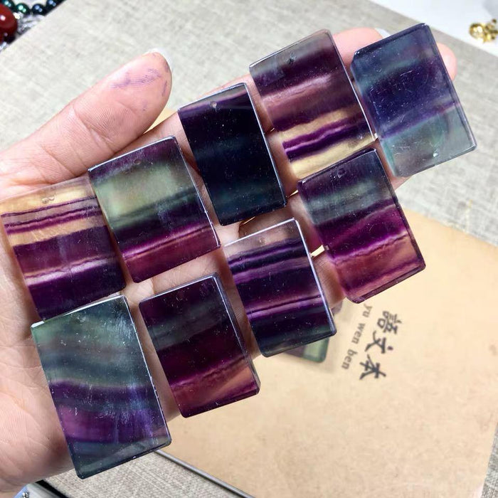 High Quality Rainbow Colourful Fluorite Cuboid