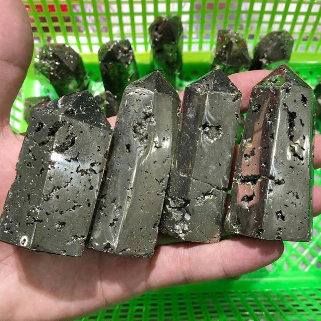 High Quality Pyrite Tower Geode