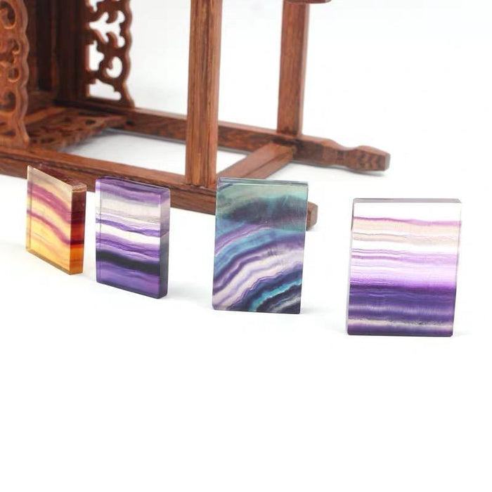 High Quality Rainbow Colourful Fluorite Cuboid
