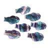rainbow fluorite carving goldfish pendant