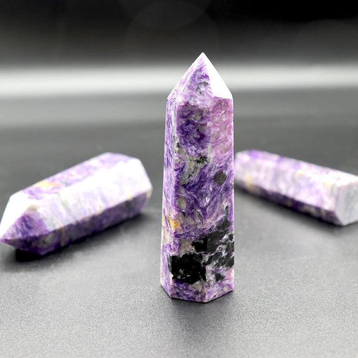 High Quality Charoite Stone Point