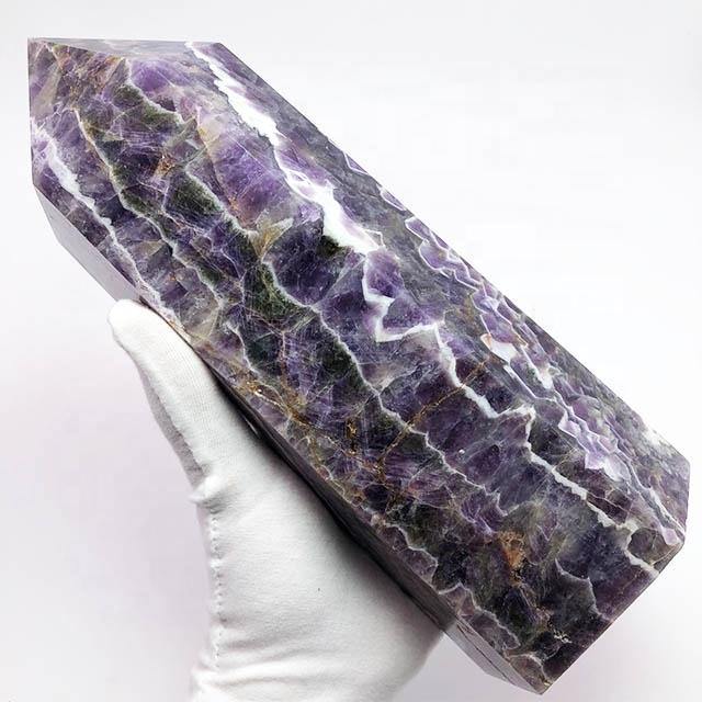 High Quality Large Amethyst Chevron Tower Wholesale