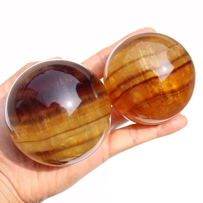 Natural Yellow Fluorite Sphere Ball Wholesale