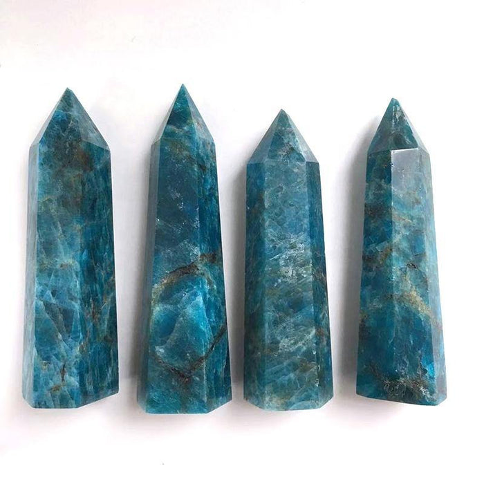 Blue Apatite Crystal Point Tower Wholesale